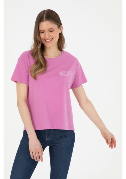 Kadın Menekşe Tişört 50282900-VR037