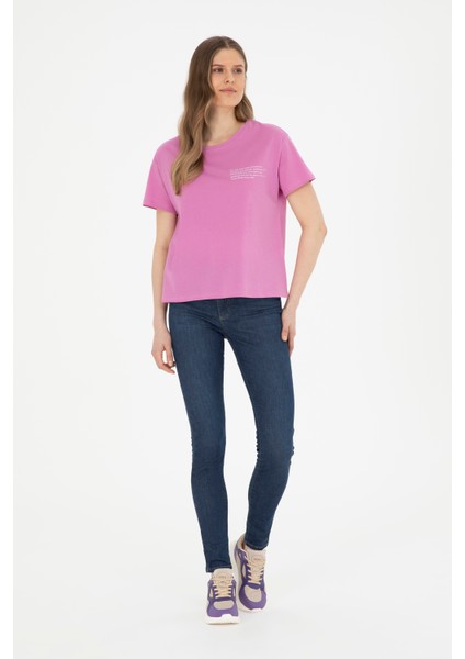 Kadın Menekşe Tişört 50282900-VR037 fırsatları