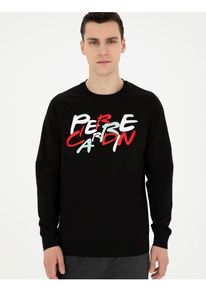 Pierre Cardin Erkek Siyah Regular Fit Sweatshirt 50285538-VR046