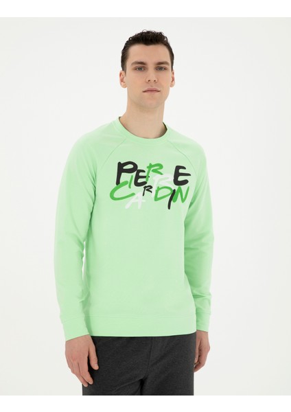 Erkek Fıstık Yeşili Regular Fit Sweatshirt 50285538-VR087