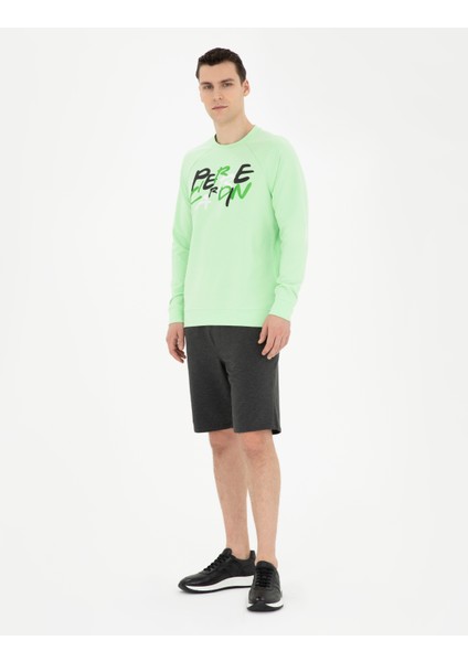 Erkek Fıstık Yeşili Regular Fit Sweatshirt 50285538-VR087