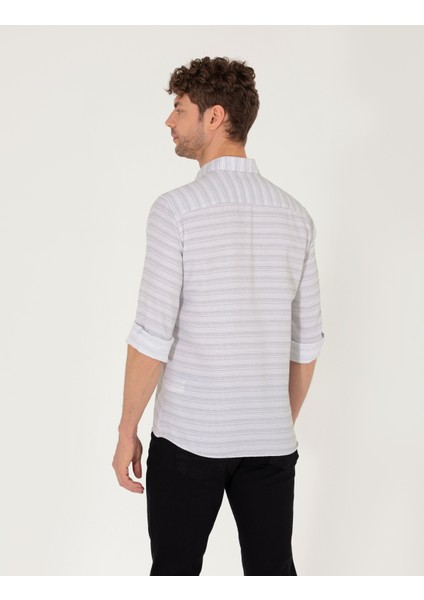 Erkek Antrasit Slim Fit Uzun Kollu Gömlek 50267994-VR006 indirimleri