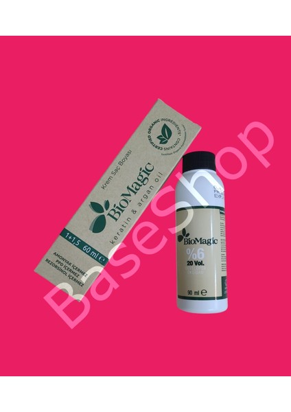 Biomagic Amonyaksız Krem Saç Boyası 60 ml (1.00 Siyah) & 20 Vol. Oksidan 90 ml