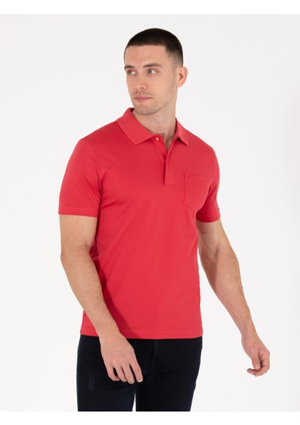 Erkek Kırmızı Regular Fit Polo Yaka Merserize Tişört 50262668-VR030 modelleri