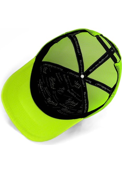 Blackbörk V1 Trucker Aslan - 9 Kod Logolu Unisex Neon Siperli Neon-Siyah Şapka (Cap)