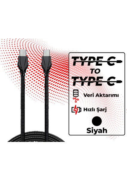 Type-C To Type-C Şarj Kablosu