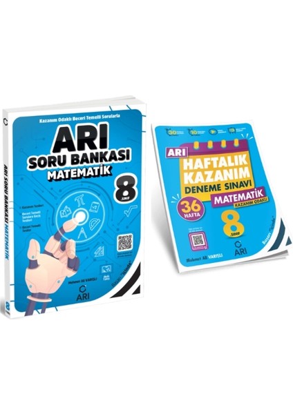 8.Sınıf Matematik Soru Bankası - Matematik Haftalık Kazanım Deneme Sınavı 2'li Set