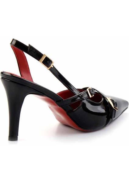 Siyah Rugan Kadın Klasik Topuklu Ayakkabı K01455018408 modelleri