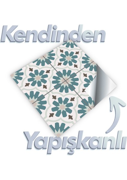 Kendinden Yapışkanlı Banyo Mutfak Fayans Kaplama Arabic Pvc Karo 30x30cm (0,36 M²) modelleri