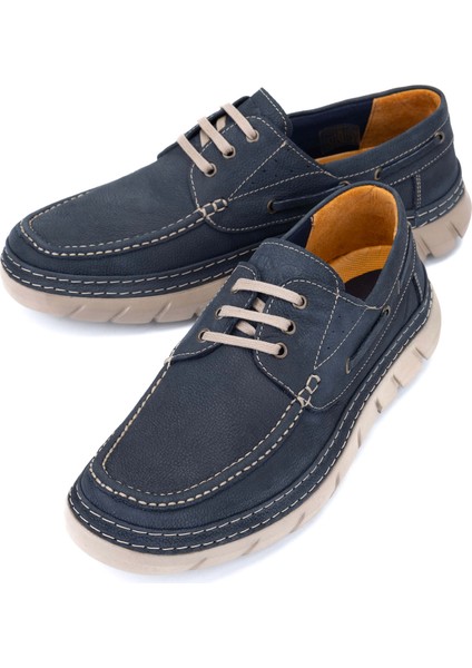 Erkek Hakiki Deri Lacivert Nubuk Casual Ayakkabı 128 241280 Erk Ayk Y24 Lacı Nbk fırsatları