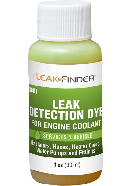 Usa Leak Finder Radyatör Devirdaim Kaçak Tespit Sıvısı Yeşil Floresan 1 Araçlık 30 ml LF3001