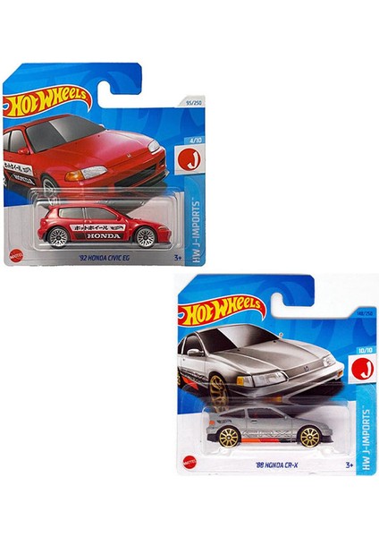 2 Araç Set '88 Honda Cr-X - ‘92 Honda Civic Eg (1/64)