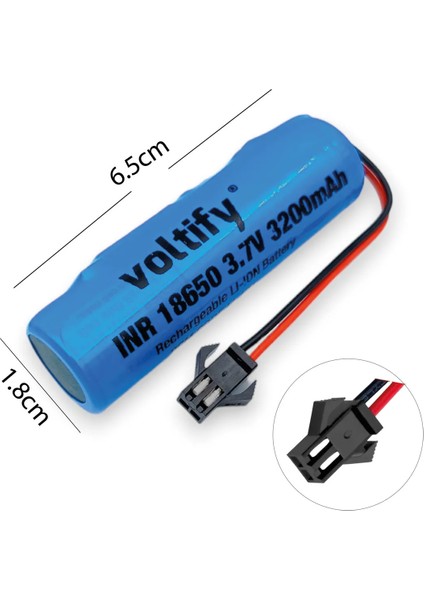 3.7V 3200 Mah 18650 Li-ion pil