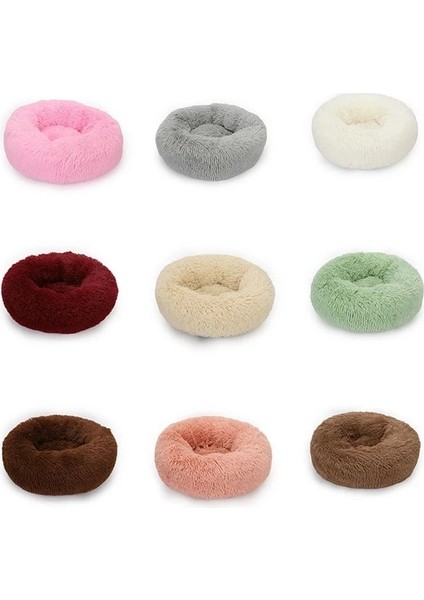 Koyu Gri Tarzı 50CM Süper Yumuşak Pet Yatak Kulübesi Köpek Yuvarlak Kedi Kış Sıcak Uyku Tulumu Uzun Peluş Köpek Yastık Mat Taşınabilir Kedi Malzemeleri cm (Yurt Dışından) fırsatları