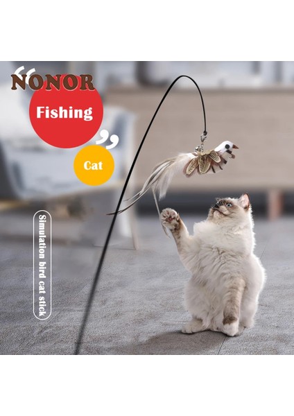 No.29 Tarzı Olmayan Simülasyon Kuş Interaktif Kedi Oyuncak Komik Tüy Kuş Çan ile Kedi Sopa Yavru Oynama Teaser Değnek Oyuncak Kedi Malzemeleri (Yurt Dışından)