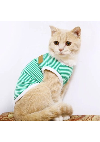 Pembe Tarzı Xxl Şirin Çizgili Kedi Yelek Gömlek Kedi Giysileri Ropa Para Gato Katten Kleding Kedi Giyim Kediler Evcil Hayvanlar Için Giysiler Kıyafet (Yurt Dışından) fiyatları