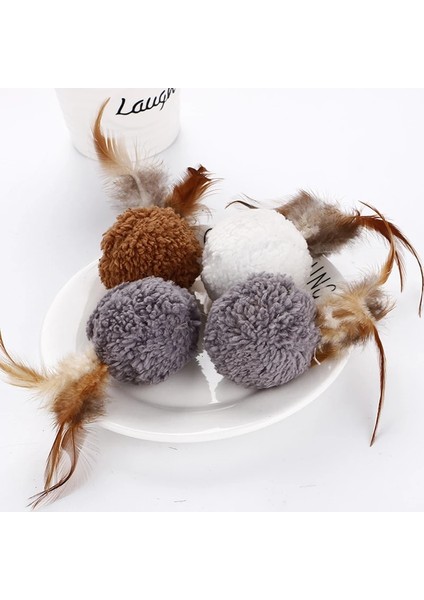 Beyaz Stil Kedi Peluş Oyuncak Catnip Peluş Top Şekli Tüy Oyuncak Çiğneme Sesi ile Kedi Aksesuarları Pet Yavru Azı Dişi Oyuncak Interaktif Evcil Hayvan Oyuncak (Yurt Dışından) modelleri