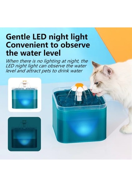 C2 Stili Jp Otomatik Kedi Sulayıcı USB Filtre Pet Suluk Kedi Sulayıcı LED Işık Akıllı Su Sebili 2l Otomatik Besleyici Son Stil (Yurt Dışından) modelleri
