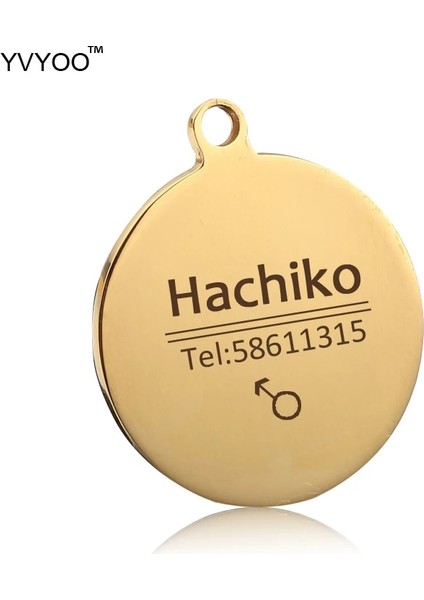 No.13 Tarzı L Beden Yvyoo Ücretsiz Gravür Paslanmaz Çelik Pet Kedi Tasması Aksesuarları Özelleştirilmiş Köpek Kedi Kimliği Etiketi Adı Telefon Çoklu Dil AA08 (Yurt Dışından) fırsatları