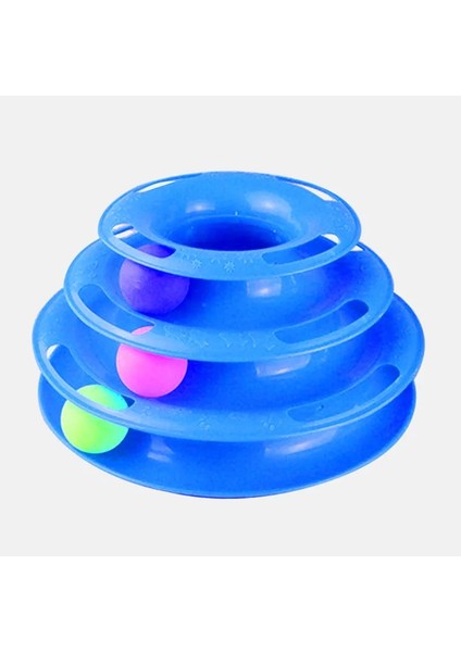 No.6 Tarzı Üç Seviye Evcil Hayvan Kedi Oyuncak Eğitim Eğlence Plakası Yavru Kule Parçaları Disk Kedi Zeka Eğlence Üçlü Disk Kedi Oyuncakları Top (Yurt Dışından)