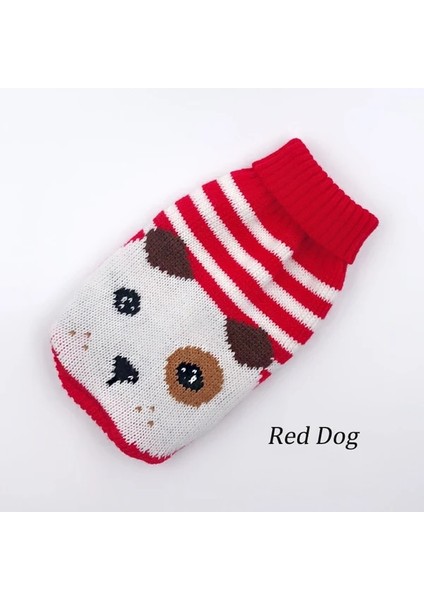 Kırmızı Köpek Stili 6 Beden Antumn Kış Giysileri Kediler Için Maskotlar Köpekler Için Katten Kazak Ceket Küçük Doguahua Pugları Için Kedi Kostümü Fransız Bulldog (Yurt Dışından)