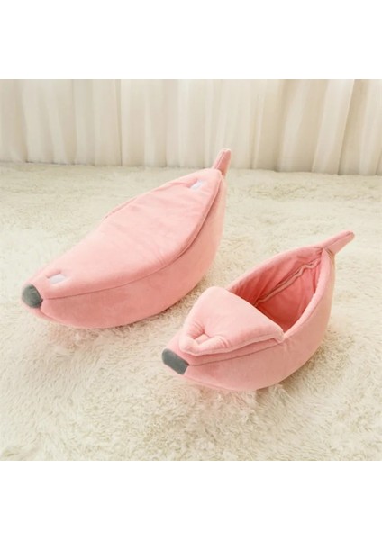 Pembe Tarzı 50X20X15CM Muz Kedi Yatak Evi Sevimli Muz Köpek Yastık Kulübesi Sıcak Yumuşak Pet Bahis Kedi Malzemeleri Kediler Yavru Kediler Için Mat Yataklar (Yurt Dışından)