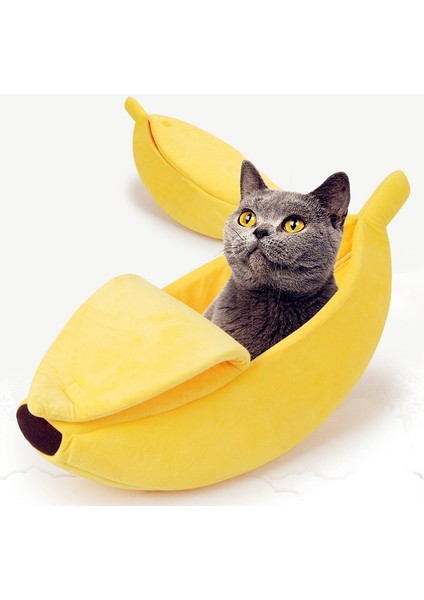 Pembe Tarzı 50X20X15CM Muz Kedi Yatak Evi Sevimli Muz Köpek Yastık Kulübesi Sıcak Yumuşak Pet Bahis Kedi Malzemeleri Kediler Yavru Kediler Için Mat Yataklar (Yurt Dışından) fırsatları