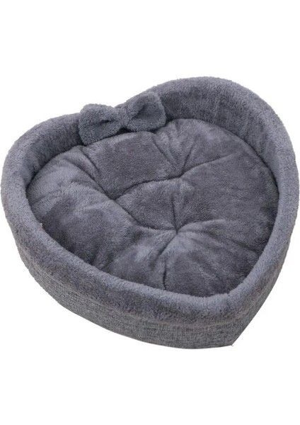 Gri Tarzı 43X14CM Kedi Yatak Kalp Şeklinde Pet Yatak Kediler Köpekler Için Pamuk Kadife Yumuşak Kitty Köpek Uyku Yatakları Kulübesi Sıcak Pet Yuva Kedi Aksesuarları (Yurt Dışından)