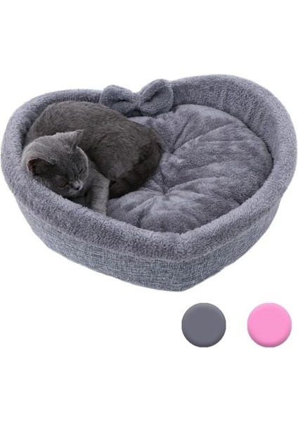 Gri Tarzı 43X14CM Kedi Yatak Kalp Şeklinde Pet Yatak Kediler Köpekler Için Pamuk Kadife Yumuşak Kitty Köpek Uyku Yatakları Kulübesi Sıcak Pet Yuva Kedi Aksesuarları (Yurt Dışından) indirimleri