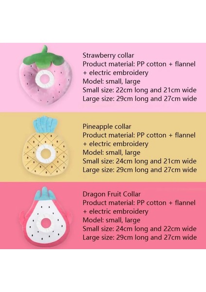 Ananas Tarzı M Beden Pet Kedi Yaka Meyve Şekilli Kurtarma Ayarlanabilir Pamuk Karışımları Boyun Isırmayı Önler Kurtarmak Kedi Köpek Elizabeth Pet Koruma Tasmaları (Yurt Dışından) indirimleri