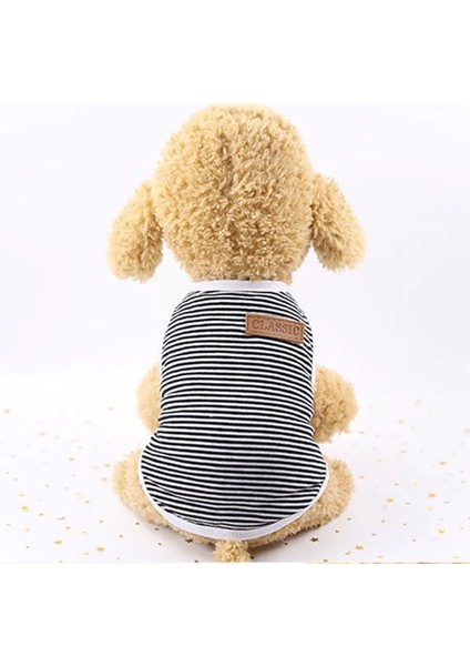 Siyah Stil L Beden Şirin Çizgili Kedi Yelek Gömlek Kedi Giysileri Ropa Para Gato Katten Kleding Kedi Giyim Kediler Evcil Hayvanlar Için Giysiler Kıyafet (Yurt Dışından)