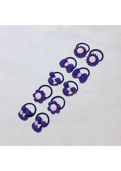 Koyu Kahverengi Tarzı 10 Adet Sevimli Bb Headdress Saç Halkası Lastik Bant Saç Aksesuarları Saç Kartı Teddy York Köpek Başparmak Lastik Bant Kedi Saç Halat (Yurt Dışından)