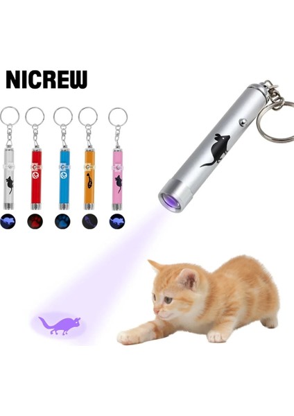 Mavi Stil Nıcrew Taşınabilir Kedi Lazer Pointer Yaratıcı Komik Kedi Oyuncaklar Eğitim Parlak Ayak Izleri ile Interaktif Kedi Mıknatıs Lambası Balık Fareler (Yurt Dışından) fiyatları