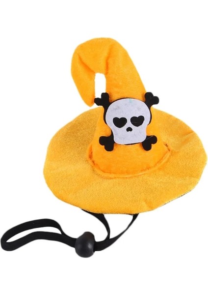 Iskelet Tarzı Cadılar Bayramı Cadı Pet Köpek Kedi Şapka Giydirme Düzeltilmiş Headdress Küçük Büyük Köpek Kedi Cosplay Kostüm Dekoratif Şapka Pet Aksesuarları (Yurt Dışından)