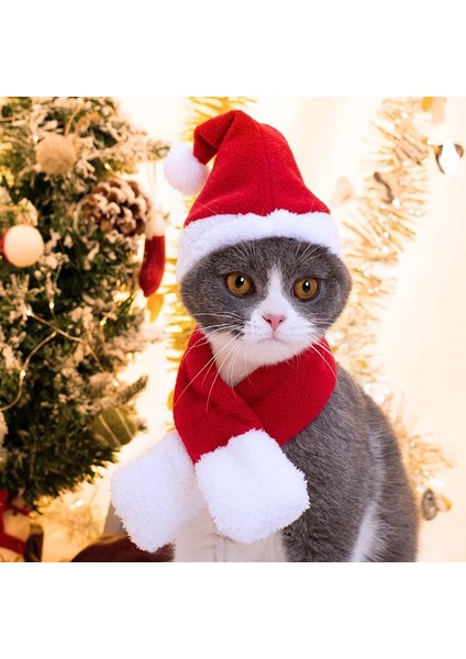 L Tarzı M Beden Sevimli Noel Evcil Hayvan Giysileri Kış Sıcak Köpek Kedi Pelerin Eşarp Kafa Bandı Komik Noel Köpek Yavrusu Kostüm Dekorasyon Pet Malzemeleri (Yurt Dışından) fırsatları