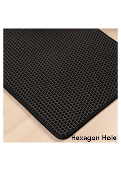 Siyah Stil 30X30CM Pet Kedi Kumu Mat Eva Çift Katmanlı Kedi Kumu Trapper Paspaslar, Su Geçirmez Alt Kaymaz Pet Kum Kedi Mat Katmanlı Kattenmand (Yurt Dışından)