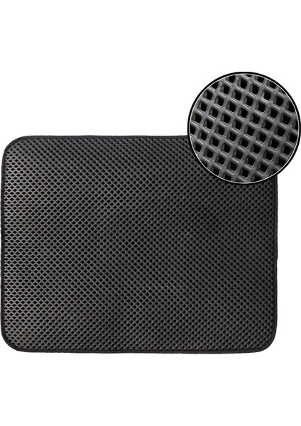 Siyah Stil 30X30CM Pet Kedi Kumu Mat Eva Çift Katmanlı Kedi Kumu Trapper Paspaslar, Su Geçirmez Alt Kaymaz Pet Kum Kedi Mat Katmanlı Kattenmand (Yurt Dışından) fırsatları