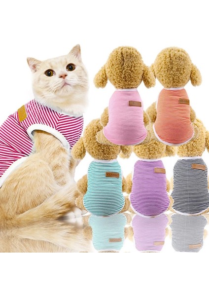 Kırmızı Stil Xxl Sevimli Evcil Hayvan Giysileri Çizgili Kedi Giyim Yumuşak Yaz Yelek Kedi Giysileri Için Kedi Yavrusu Gömlek Pet T-Shirt Kedi Kostüm Küçük Köpek Giydir (Yurt Dışından) fiyatları