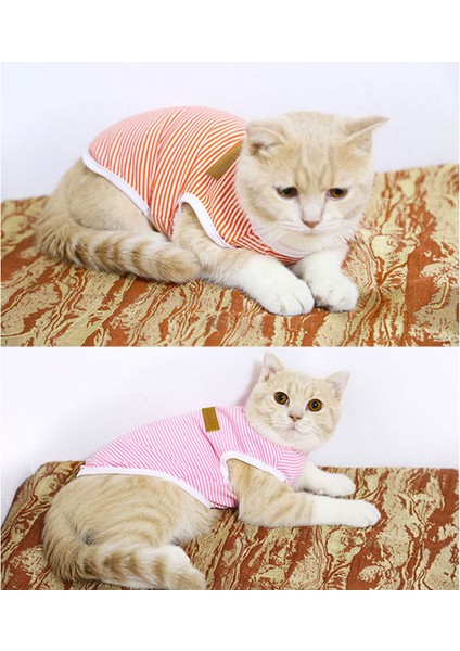 Kırmızı Stil Xxl Sevimli Evcil Hayvan Giysileri Çizgili Kedi Giyim Yumuşak Yaz Yelek Kedi Giysileri Için Kedi Yavrusu Gömlek Pet T-Shirt Kedi Kostüm Küçük Köpek Giydir (Yurt Dışından) fırsatları
