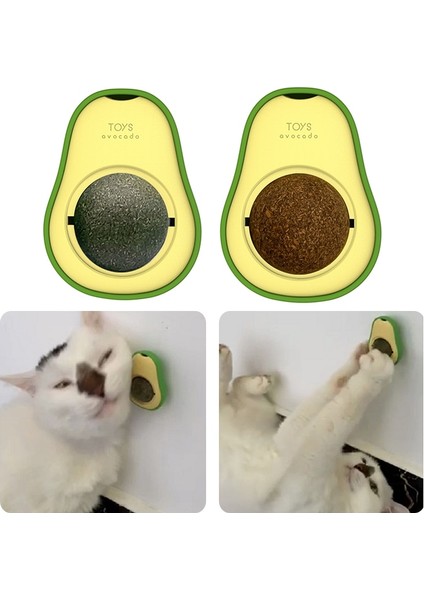 2 Adet Tarzı Pet Topu Avokado Catnip Oyuncak Sağlıklı Doğal Catnip Nane Kediler Yavru Kedi Tedavisi Için Ev Kovalama Oyunu Temizleme Molar Diş Oyuncak (Yurt Dışından)