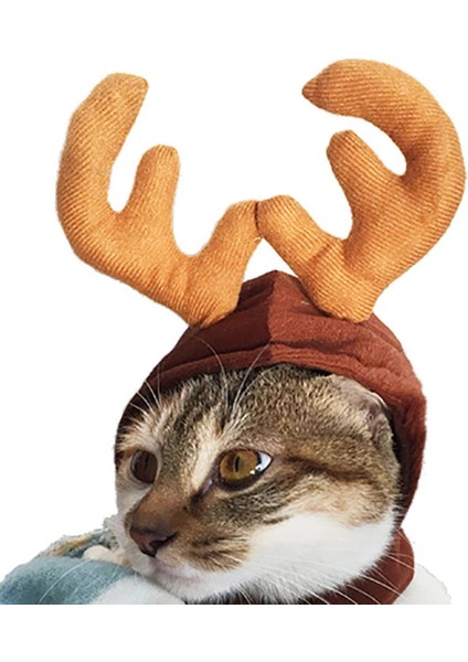 Pelerin Tarzı Pet Noel Giysileri Köpek Kedi Noel Noel Baba Cosplay Kostüm Festivali Sevimli Şapka Önlük Kedi Headdress Boynuz Headgear (Yurt Dışından) indirimleri