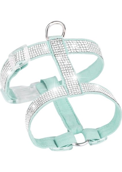 Açık Mavi Tarzı S Beden Bling Rhinestone Kedi Koşum Köpek Yaka Ayarlanabilir Evcil Hayvan Ürünleri Pet Kedi Kolye Köpek Koşum Tasma Hızlı Bırakma (Yurt Dışından)