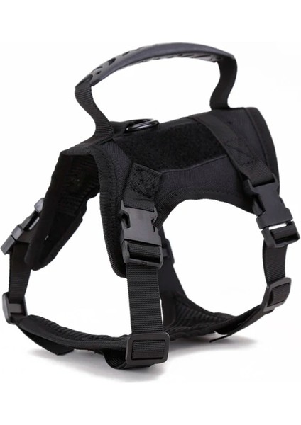 Siyah Stil Taktik Kedi Küçük Köpek Yaka Koşum Ayarlanabilir 600D Naylon Pet Çekiş Yavru Kedi Kaçış Geçirmez Kedi Yelek Kediler Pet Koşum Kemeri (Yurt Dışından)