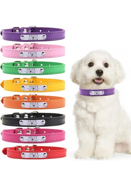 No.5 Tarzı M Beden Kedi Aksesuarları Pembe Pu Deri Güvenlik Adı Kişiselleştirilmiş Chihuahua Kolye Küçük Kedi Tasması Kedi Koşum Kedi Yaka Xs S M L Xl (Yurt Dışından) fırsatları