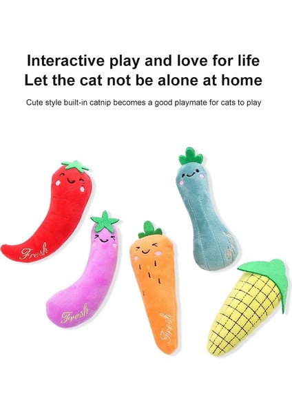 No.1 Tarzı Atnip Peluş Kedi Oyuncak Oval Peluş Kukla Sebze Oyuncakları Kedi Fırlatma Oyuncakları Peluş Kukla Oyuncakları Pet Kedi Aksesuarları (Yurt Dışından)