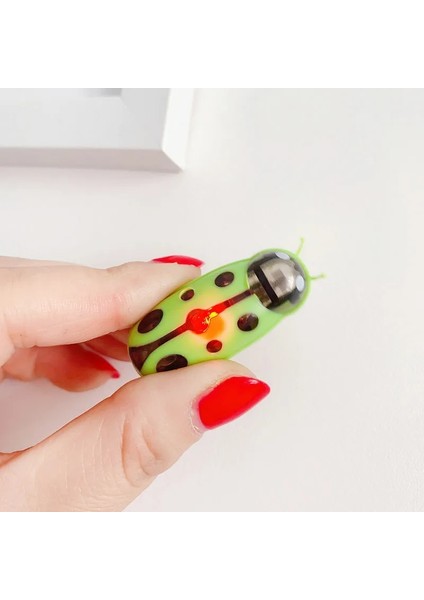 Yeşil Uğur Böceği Stili LED Yok Titreşimli Kedi Oyuncak, Lady Bug, Kedi Böcek Oyuncak, Yanıp Sönen Led'li Veya Led'siz (Yurt Dışından) fırsatları