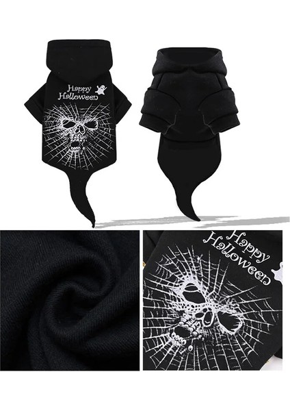 Siyah Kafatası Stili Xs Beden Cadılar Bayramı Kedi Kostüm Kabak Kafatası Örümcek Kediler Köpekler Için Cosplay Giysileri Sıcak Köpek Ceket Hoodie Polar Köpek Kış Ceket Giyim (Yurt Dışından) fırsatları