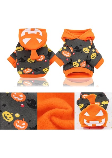 Siyah Kafatası Stili Xs Beden Cadılar Bayramı Kedi Kostüm Kabak Kafatası Örümcek Kediler Köpekler Için Cosplay Giysileri Sıcak Köpek Ceket Hoodie Polar Köpek Kış Ceket Giyim (Yurt Dışından) indirimleri