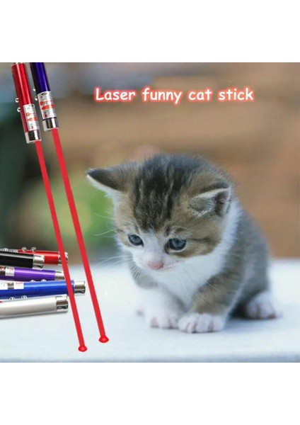 Rastgele Stil Pet LED Lazer Kedi Oyuncak Red Dot Lazer Işığı Pointer Lazer Kalem Etkileşimli Oyuncak Kedi Sopa Kedi Oyuncakları Tease Kedi Çubuklar Kedi Aksesuarları (Yurt Dışından)