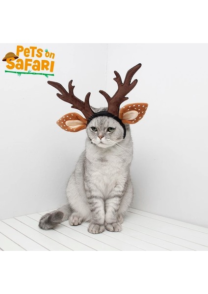 Longbangdian Shop Kahverengi Tarzı S Beden Güzellik Ayarlanabilir Boynuzları Kedi Şapka Kap Headdress Noel Dekorasyon Köpek Aksesuarları Beyefendi Pet Malzemeleri (Yurt Dışından)